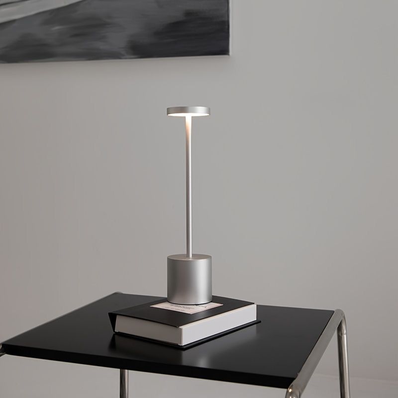 "The Lamp Redefined: Minimalist Metal LED Lamp with 3-Color Touch Control"