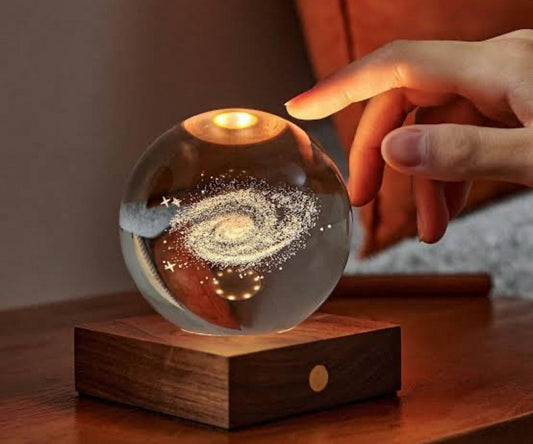 ✨ 3D Crystal Ball Lamp with 360° Rotation – A Magical Glow for Your Space!