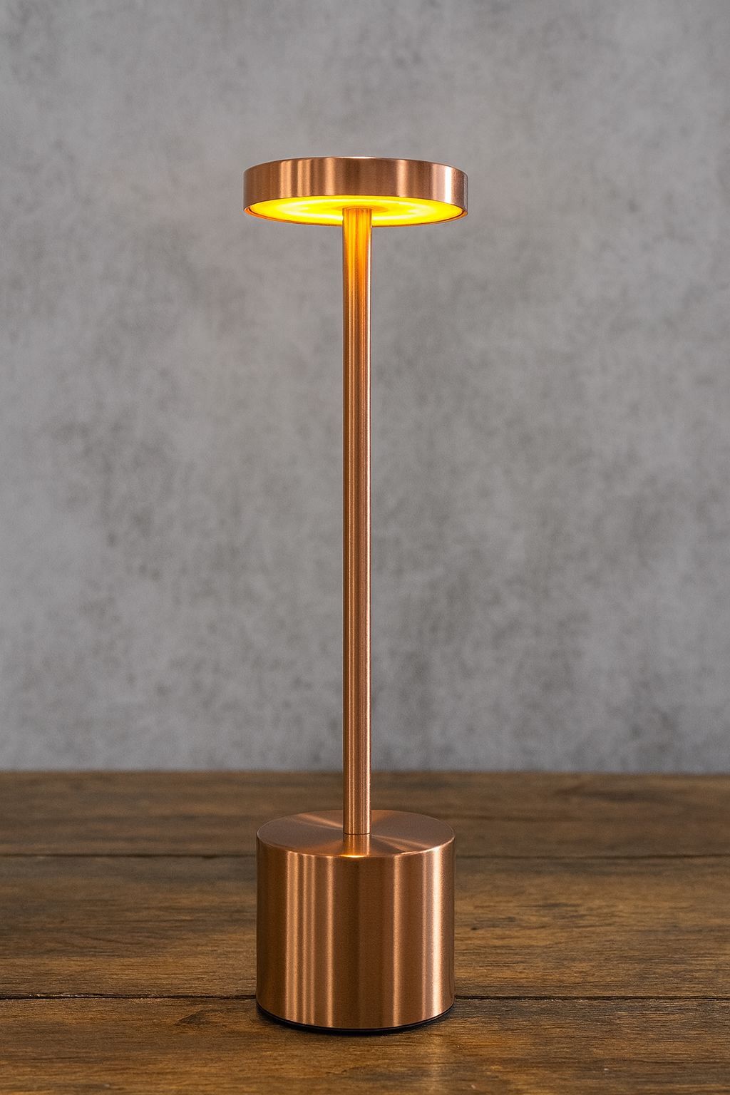 "The Lamp Redefined: Minimalist Metal LED Lamp with 3-Color Touch Control"