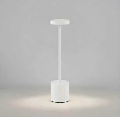 "The Lamp Redefined: Minimalist Metal LED Lamp with 3-Color Touch Control"