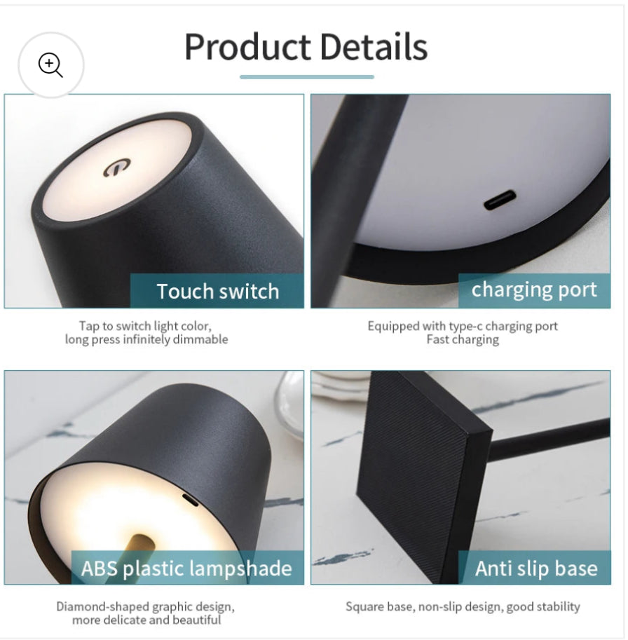 Premium LED Table Lamp – Eye Protection, Dimmable & Touch Control