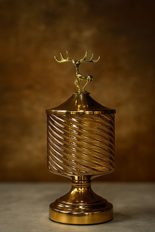 Creative Luxury Deer Jar – Elegant Decorative Storage Jar for Home & Office