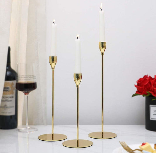 3 Pcs Elegant Metal Candle Stand – Perfect for Home & Wedding Décor